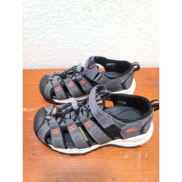 Keen Kids Gray & Orange Waterproof Hiking Sandals With Adjustable Straps & Rubbe - Picture 3 of 9